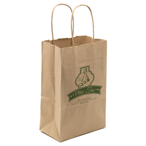 Natural One Color Handle Shopper Paper Bags